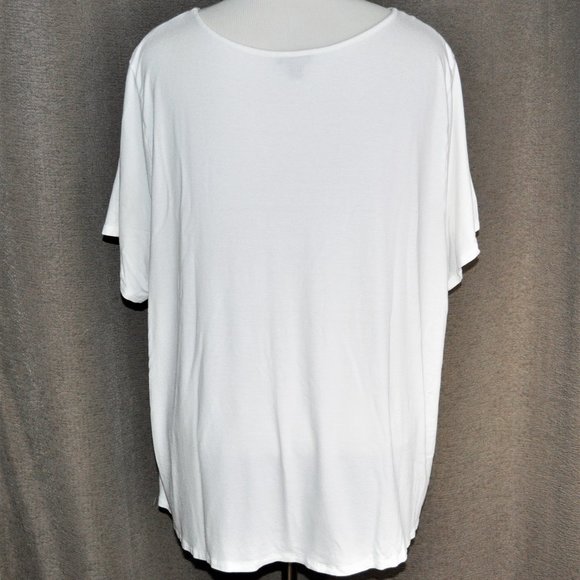 J. Jill White Wearever Short Sleeve Tunic Tee - Picture 3 of 4